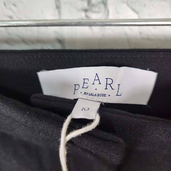 Pearl by lela rose ponte stephanie pants Sz 10 black stretch zip up A4C - Picture 5 of 5
